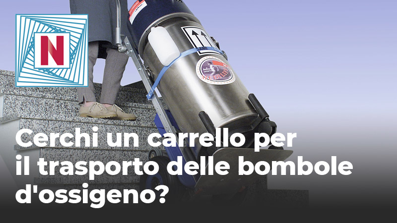 carrello trasporto bombole ossigeno, carrelli porta bombole ossigeno