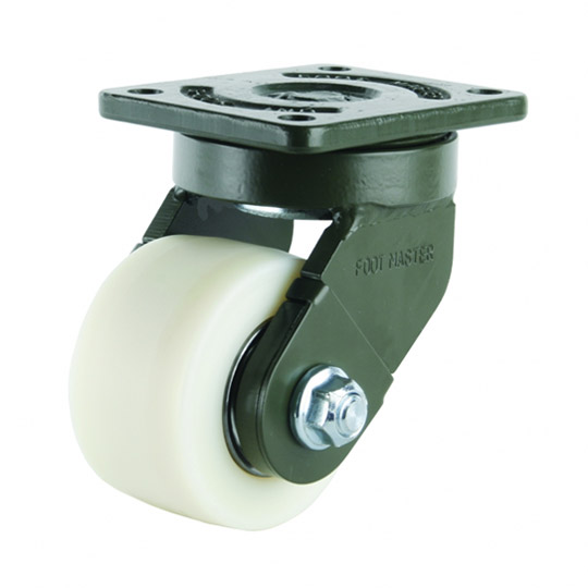 Swivelling heavy duty castors