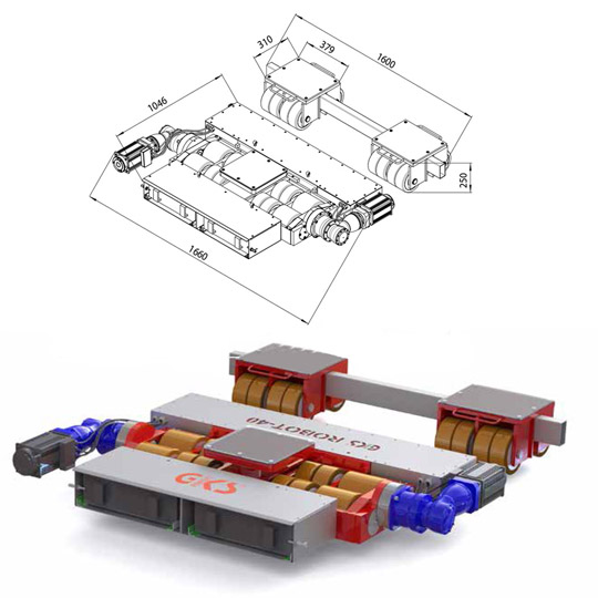 remote-controlled motorised trolleys 40 ton